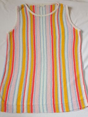 And The Why Vibrant Striped Knit Tank